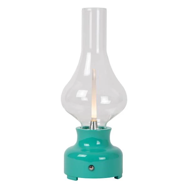 Lucide JASON - Lampe de table Rechargeable - Batterie - LED Dim. - 1x2W 3000K - 3 StepDim - Turquoise - détail 1